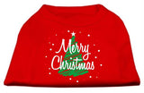 Scribbled Merry Christmas Screenprint Shirts  Red S (10)