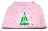 Scribbled Merry Christmas Screenprint Shirts  Light Pink XS (8)