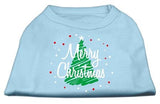 Scribbled Merry Christmas Screenprint Shirts  Baby Blue XXL (18)