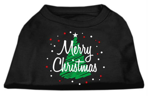 Scribbled Merry Christmas Screenprint Shirts  Black XXL (18)