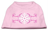 Pink Snowflake Swirls Screenprint Shirts Light Pink L (14)