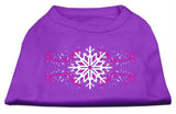 Pink Snowflake Swirls Screenprint Shirts Purple XS (8)