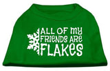 All my Friends are Flakes Screen Print Shirt Emerald Green Lg (14)