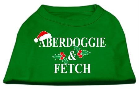 Aberdoggie Christmas Screen Print Shirt Emerald Green Lg (14)