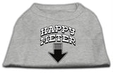 Happy Meter Screen Printed Dog Shirt Grey Lg (14)