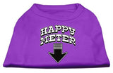 Happy Meter Screen Printed Dog Shirt Purple Lg (14)