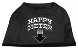 Happy Meter Screen Printed Dog Shirt Black  XXL (18)