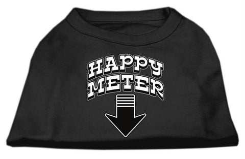 Happy Meter Screen Printed Dog Shirt Black  XXXL (20)