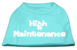 High Maintenance Screen Print Shirts  Aqua XS (8)