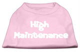 High Maintenance Screen Print Shirts  Light Pink XS (8)