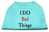 I Do Bad Things Screen Print Shirts Aqua S (10)