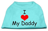 I Love My Daddy Screen Print Shirts Aqua Lg (14)