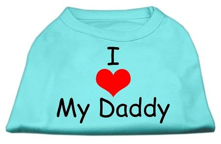 I Love My Daddy Screen Print Shirts Aqua Lg (14)