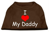 I Love My Daddy Screen Print Shirts Brown Med (12)