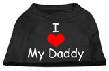 I Love My Daddy Screen Print Shirts Black  XS (8)