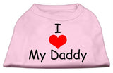 I Love My Daddy Screen Print Shirts Pink XS (8)