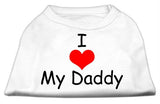 I Love My Daddy Screen Print Shirts White XS (8)