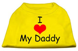 I Love My Daddy Screen Print Shirts Yellow XS (8)