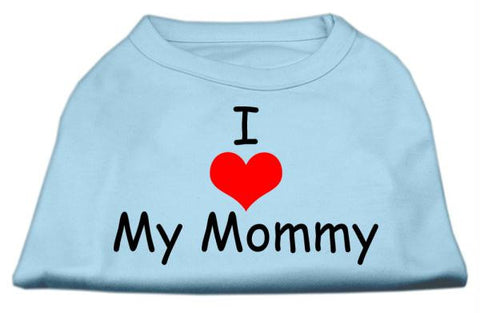 I Love My Mommy Screen Print Shirts Baby Blue Med (12)