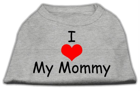 I Love My Mommy Screen Print Shirts Grey Med (12)