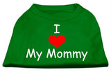 I Love My Mommy Screen Print Shirts Emerald Green XS (8)