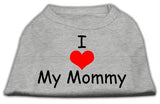 I Love My Mommy Screen Print Shirts Grey XS (8)