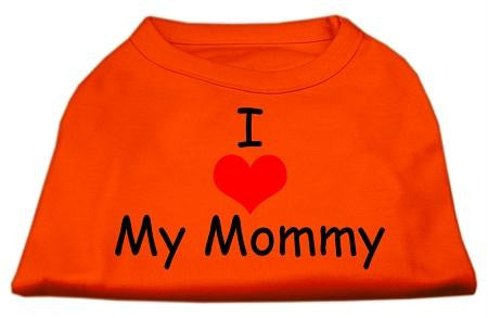 I Love My Mommy Screen Print Shirts Orange XXXL (20)