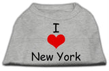 I Love New York Screen Print Shirts Grey Lg (14)