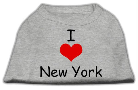 I Love New York Screen Print Shirts Grey Med (12)