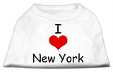 I Love New York Screen Print Shirts White XS (8)