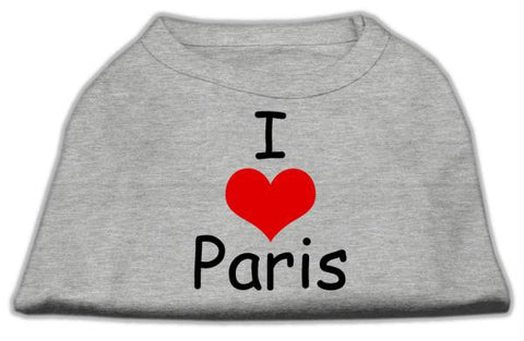 I Love Paris Screen Print Shirts Grey Med (12)