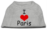 I Love Paris Screen Print Shirts Grey Sm (10)