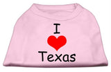 I Love Texas Screen Print Shirts Light Pink Lg (14)