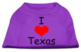 I Love Texas Screen Print Shirts Purple Lg (14)