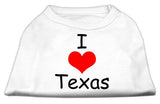 I Love Texas Screen Print Shirts White Lg (14)