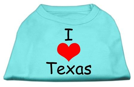 I Love Texas Screen Print Shirts Aqua Med (12)