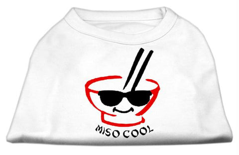 Miso Cool Screen Print Shirts White XS (8)