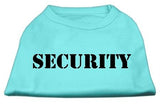 Security Screen Print Shirts Aqua w- black text Lg (14)