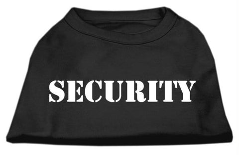 Security Screen Print Shirts Black  w- white text Med (12)