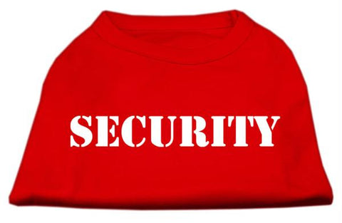 Security Screen Print Shirts Red w- black text Sm (10)