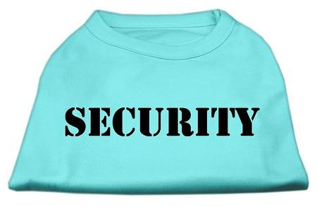 Security Screen Print Shirts Aqua w- black text XXXL (20)