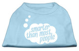 Smarter then Most People Screen Printed Dog Shirt   Baby Blue Lg (14)