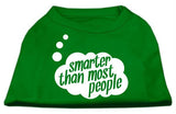 Smarter then Most People Screen Printed Dog Shirt Emerald Green Lg (14)