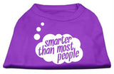 Smarter then Most People Screen Printed Dog Shirt   Purple Lg (14)