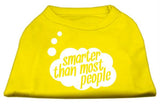 Smarter then Most People Screen Printed Dog Shirt Yellow Lg (14)