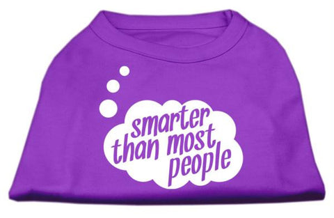 Smarter then Most People Screen Printed Dog Shirt   Purple XL (16)