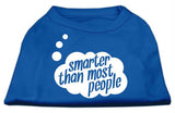 Smarter then Most People Screen Printed Dog Shirt Blue XXL (18)