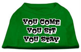 You Come, You Sit, You Stay Screen Print Shirts Emerald Green Lg (14)