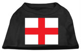 St. George's Cross (English Flag) Screen Print Shirt Black  Lg (14)