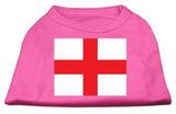 St. George's Cross (English Flag) Screen Print Shirt Bright Pink Lg (14)